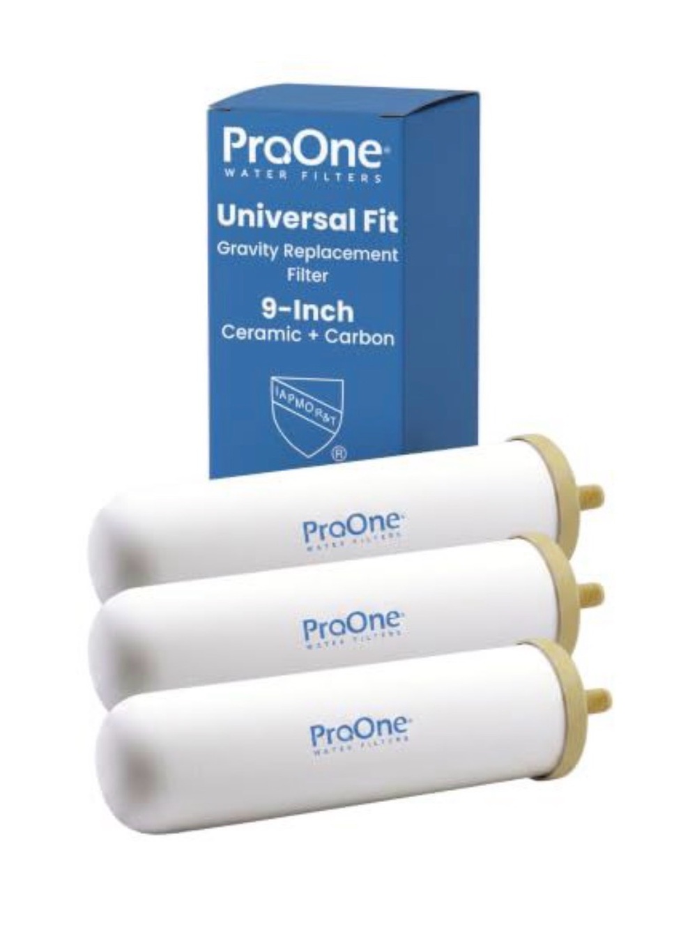ProOne G-Series Universal Fit 9-Inch Ceramic + Carbon Water Filters (3-Pack)